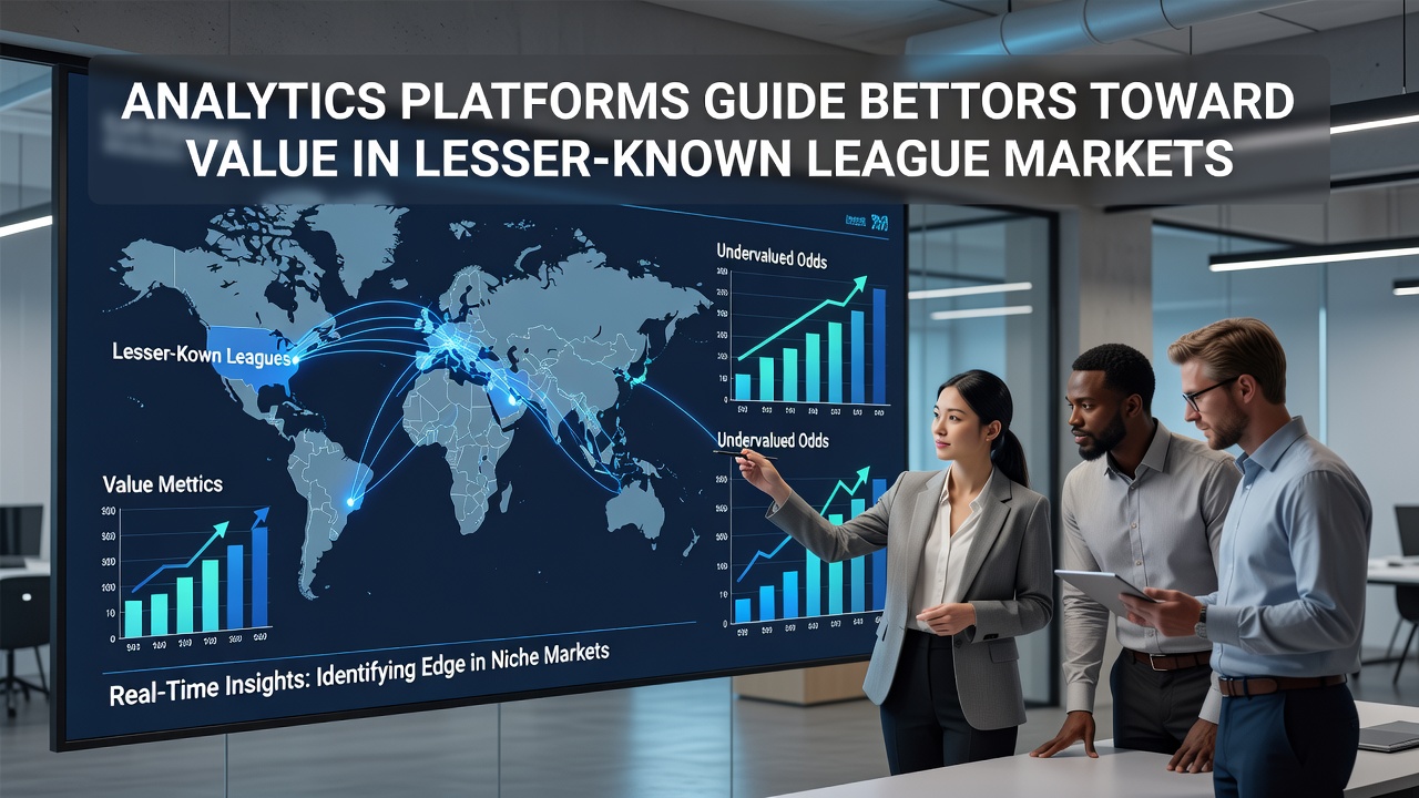 Bettors reviewing analytics dashboards focused on niche league data and market trends