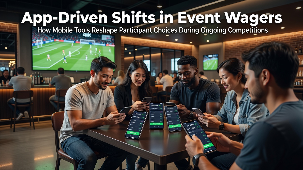 Mobile app interface displaying live event wagering options during an ongoing sports competition