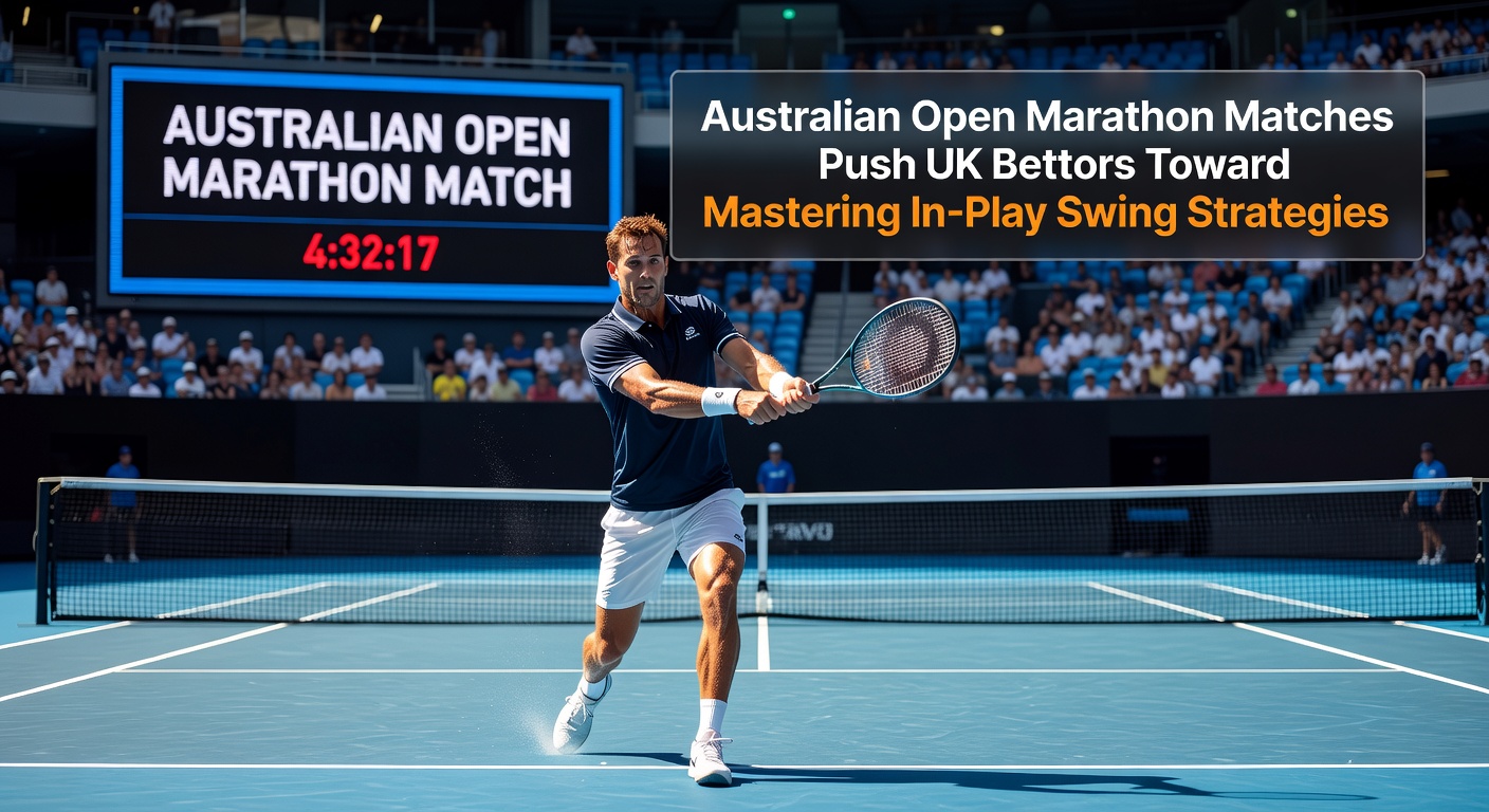 Tennis players locked in a grueling five-set marathon at the Australian Open, with crowds on edge during a pivotal momentum swing