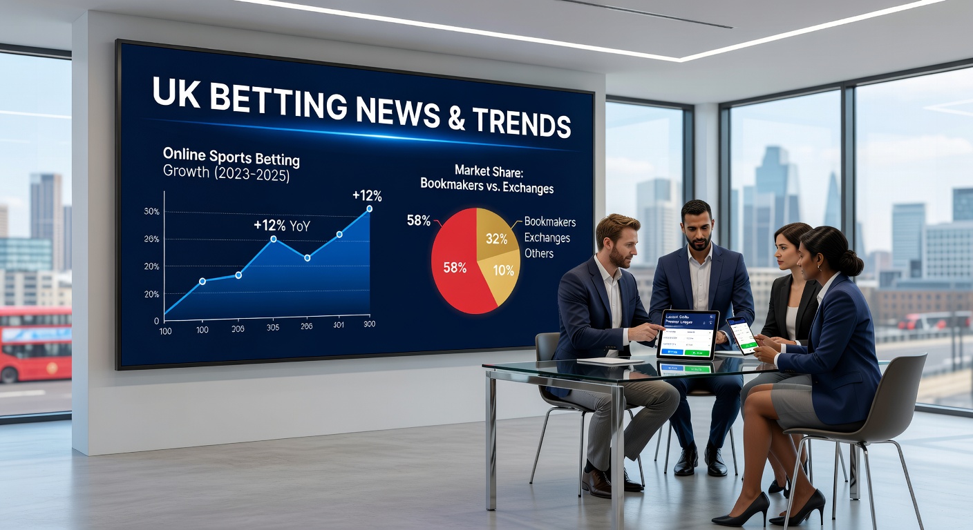 Digital slot machines and roulette wheels glowing on screens, symbolizing the shadowy world of online casinos targeting UK players