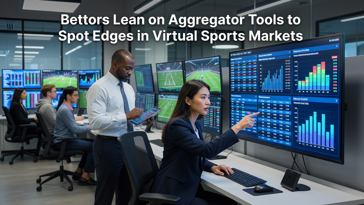 Dashboard view of virtual sports aggregator comparing multiple bookmakers