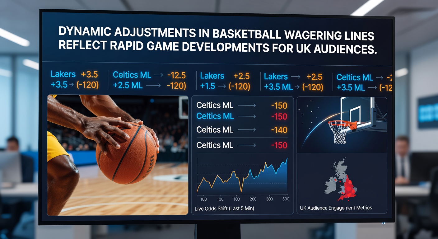 Close-up of a betting app interface showing rapidly changing basketball odds during live play