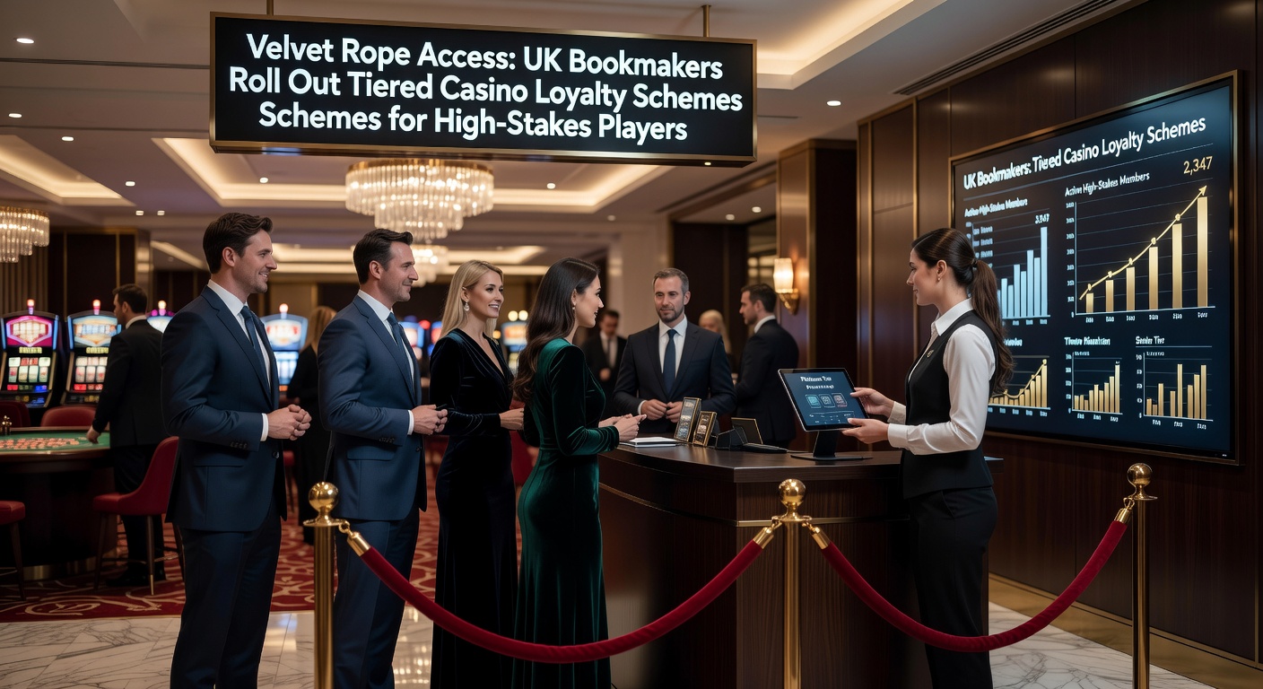 High-roller players accessing exclusive VIP lounge at a UK bookmaker's casino platform, featuring plush seating and personalized service displays